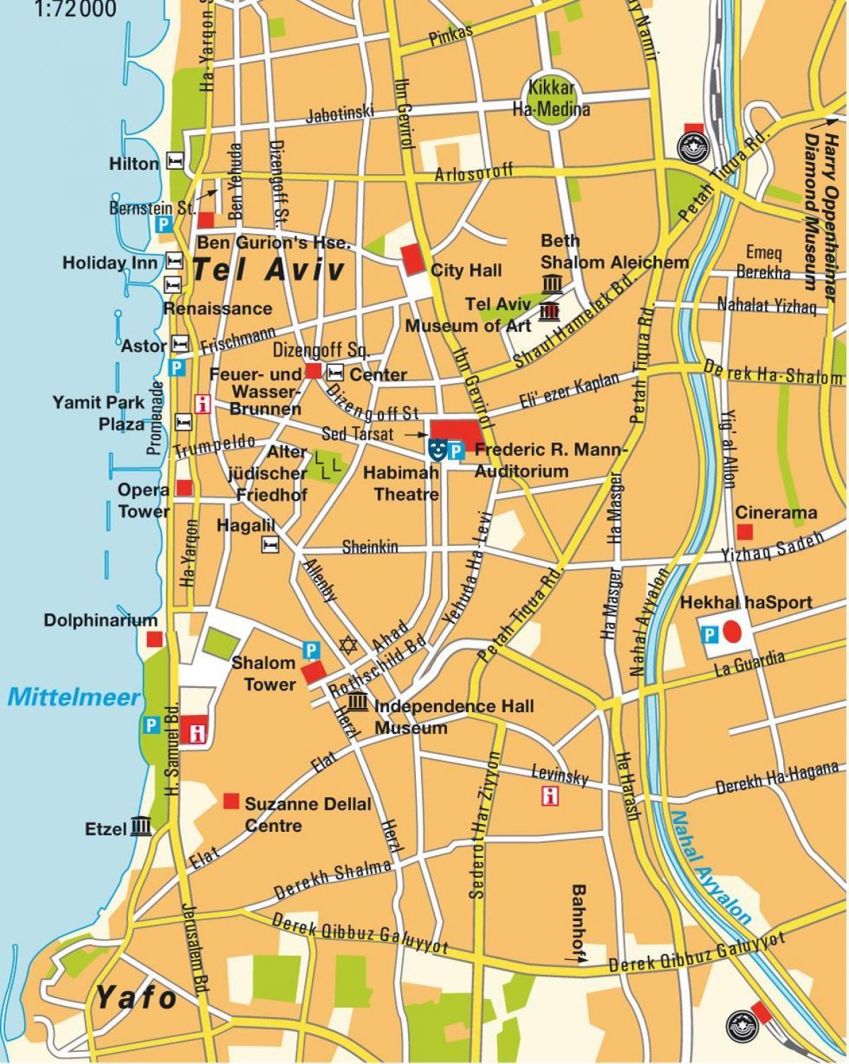 mapa Tel Aviv oblasti