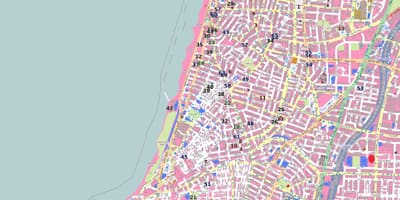 Mapa rabin námestie Tel Aviv